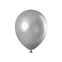 Globo metálico de látex plata