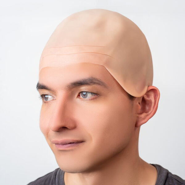 Peluca Pelona para Disfraces – Calva de Látex para Fiestas - Imagen 2