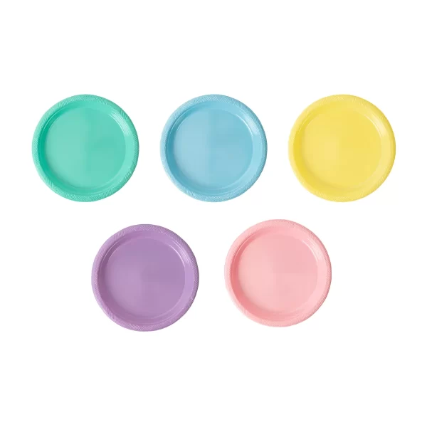 Plato Desechable Pastelero Mix Macarron