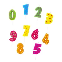 Vela Colorida con Puntos para Cumpleaños