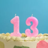 Vela con Glitter para Fiesta