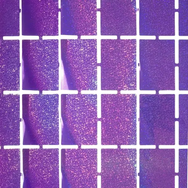 Cortina Foil de cuadros morado